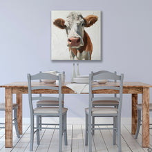 Load image into Gallery viewer, Brown and White Cow - Canvas Wall Art Print