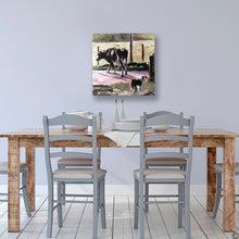 Load image into Gallery viewer, Country Scene with Cow and Dog - Canvas Wall Art Print