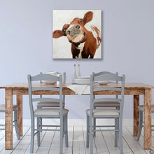 Load image into Gallery viewer, Curious Cow - Canvas Wall Art Print