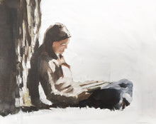 Load image into Gallery viewer, Woman reading - Painting -Wall art - Canvas Print - Fine Art - from original oil painting by James Coates