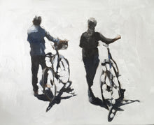 Load image into Gallery viewer, Cyclists Painting, Bicycle Painting, Cycling art ,Cycling Poster, Cycling Print - Fine Art - from original oil painting by James Coates