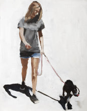 Load image into Gallery viewer, Dog walk Painting, Prints, Canvas, Posters, Originals, Commissions, Fine Art - from original oil painting by James Coates