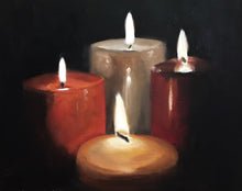 Load image into Gallery viewer, Candles Painting, Prints, Posters, Originals, Commissions, Fine Art from original oil painting by James Coates