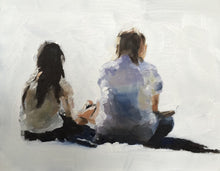 Load image into Gallery viewer, Mother and daughter - Painting -Wall art - Canvas Print - Fine Art - from original oil painting by James Coates