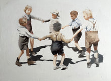 Load image into Gallery viewer, Children playing - Painting - Poster - Wall art - Canvas Print - Fine Art - from original oil painting by James Coates