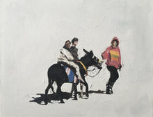 Load image into Gallery viewer, Donkey Ride Painting, Donkey Poster, Donkey Wall art, Donkey Canvas Print - Fine Art - from original oil painting by James Coates