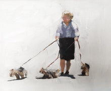 Load image into Gallery viewer, Lady with dogs Painting, Prints, Posters, Originals, Commissions, Fine Art - from original oil painting by James Coates