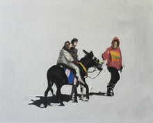Load image into Gallery viewer, Donkey ride Painting, Prints, Canvas, Posters, Originals, Commissions, Fine Art - from original oil painting by James Coates