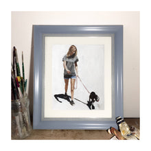 Load image into Gallery viewer, Dog walking Painting, Prints, Canvas, Posters, Originals, Commissions, Fine Art - from original oil painting by James Coates