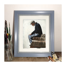 Load image into Gallery viewer, Old man thinking Painting, Prints, Posters, Canvas, Originals, Commissions, Fine Art - from original oil painting by James Coates
