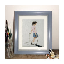 Load image into Gallery viewer, Girl skipping Painting, PRINTS, Canvas,Poster, Commissions, Fine Art - from original oil painting by James Coates