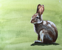 Load image into Gallery viewer, Rabbit - Painting - Poster - Wall art - Canvas Print - Fine Art - from original oil painting by James Coates
