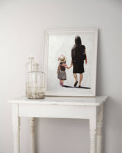 Load image into Gallery viewer, Mother and daughter Painting, Wall art, Canvas Print, Fine Art - from original oil painting by James Coates