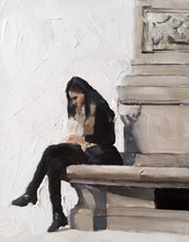 Load image into Gallery viewer, Woman reading Painting, Reading Wall art, Woman Canvas Print, Woman reading Fine Art - from original oil painting by James Coates