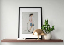 Load image into Gallery viewer, Girl skipping Painting, PRINTS, Canvas,Poster, Commissions, Fine Art - from original oil painting by James Coates
