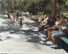 Load image into Gallery viewer, Central park Painting, New York Wall art, Canvas Print, Fine Art - from original oil painting by James Coates