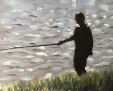 Load image into Gallery viewer, Fishing Painting, fishing Poster, Wall art, Canvas Print, Fine Art - from original oil painting by James Coates