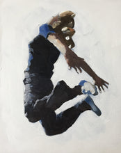 Load image into Gallery viewer, Girl Jumping Painting , girl Wall art, Canvas Print, Fine Art - from original oil painting by James Coates