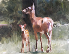 Load image into Gallery viewer, Deer Painting, Poster, Prints, originals, Commissions, Fine Art - from original oil painting by James Coates