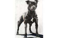 Load image into Gallery viewer, Staffordshire Bull Terrier Dog Painting, Dog Print, Poster, Originals, Commissions - Fine Art - from original oil painting by James Coates