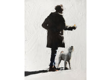 Load image into Gallery viewer, Woman and Dog Painting, Prints, Posters, Originals, Commissions, Fine Art - from original oil painting by James Coates