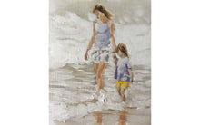 Load image into Gallery viewer, Mummy and daughter Painting , family Wall art , Canvas Print , Fine Art - from original oil painting by James Coates