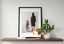Load image into Gallery viewer, Mother and daughter Painting, Wall art, Canvas Print, Fine Art - from original oil painting by James Coates