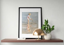 Load image into Gallery viewer, Beach girl Painting ,Prints, Canvas, Posters, Originals, Commissions, Fine Art, from original oil painting by James Coates