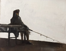 Load image into Gallery viewer, Fishing - Painting - Poster - Wall art - Canvas Print - Fine Art - from original oil painting by James Coates