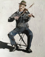 Load image into Gallery viewer, Music player - Painting -Wall art - Canvas Print - Fine Art - from original oil painting by James Coates