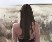 Load image into Gallery viewer, Woman thinking Painting, girl Wall art, Canvas Print, Fine Art - from original oil painting by James Coates