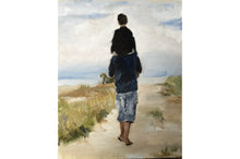 Load image into Gallery viewer, A Ride on Daddy' Shoulders Painting, Prints, Canvas, Poster, Commissions, Fine Art - from original oil painting by James Coates