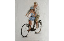 Load image into Gallery viewer, Daddy and daughter- Painting -Wall art - Canvas Print - Fine Art - from original oil painting by James Coates