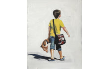 Load image into Gallery viewer, Boy and teddy Painting, PRINTS, Canvas, Posters, Commissions, Fine Art - from original oil painting by James Coates