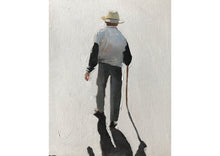 Load image into Gallery viewer, Old man with stick Painting, man with stick Poster, old man Wall art, Canvas Print - Fine Art - from original oil painting by James Coates