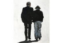 Load image into Gallery viewer, Couple walking together Painting, Poster, Prints, commissions, Fine Art - from original oil painting by James Coates