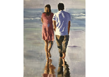 Load image into Gallery viewer, Couple on beach Painting, PRINTS, Canvas, Poster, Commissions, Fine Art - from original oil painting by James Coates
