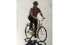 Load image into Gallery viewer, Cycling - Painting - Poster - Wall art - Canvas Print - Fine Art - from original oil painting by James Coates