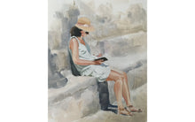 Load image into Gallery viewer, Woman reading Painting , PRINTS, Canvas, Posters, Fine Art, commissions, from original oil painting by James Coates