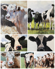 Load image into Gallery viewer, A Herd of Cows Painting, Prints, Posters, Canvas, Originals, Commissions, Fine Art - from original oil painting by James Coates