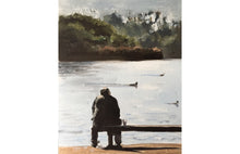 Load image into Gallery viewer, Man on beach Painting, beach Poster, Wall art, Canvas Print - Fine Art - from original oil painting by James Coates