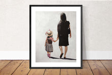 Load image into Gallery viewer, Mother and daughter Painting, Wall art, Canvas Print, Fine Art - from original oil painting by James Coates