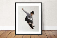 Load image into Gallery viewer, Skateboarder Painting, Wall art, skateboarding Canvas Print, Fine Art - from original oil painting by James Coates