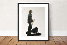 Load image into Gallery viewer, Guitar player Painting , Guitar Player Wall art, Guitar Canvas Print, Fine Art, from original oil painting by James Coates