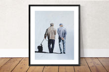 Load image into Gallery viewer, Dog walk - Painting - Poster - Wall art - Canvas Print - Fine Art - from original oil painting by James Coates