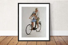 Load image into Gallery viewer, Daddy and daughter- Painting -Wall art - Canvas Print - Fine Art - from original oil painting by James Coates