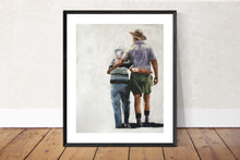 Load image into Gallery viewer, Old Couple - Painting - Poster - Wall art - Canvas Print - Fine Art - from original oil painting by James Coates