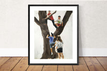 Load image into Gallery viewer, Children in Tree Painting, Prints, Posters, Originals, Commissions, Fine Art - from original oil painting by James Coates