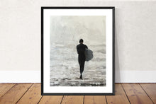 Load image into Gallery viewer, Surfer Painting, Beach art, Beach Prints , sports Fine Art - from original oil painting by James Coates