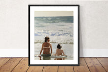 Load image into Gallery viewer, Family on beach Painting, Beach art ,Beach Prints ,Fine Art - from original oil painting by James Coates